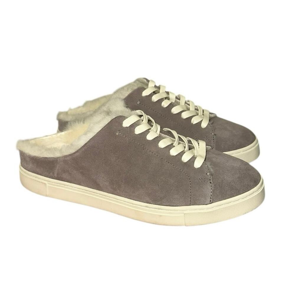 Frye‎ Ivy Genuine Shearling Sneaker Mule Medium Gray 8.5